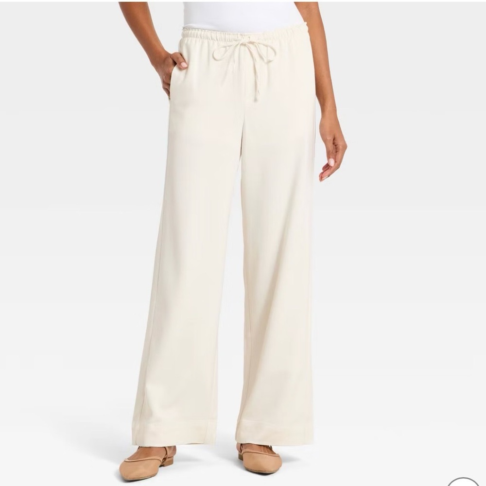 Drawstring Pants - Cream
